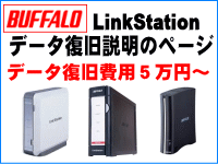 BUFFALO LinkStation データー救出の説明ページへのリンク