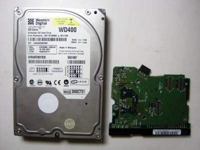 WesternDigital製　WD400　ハードディスクデータ復旧