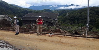 台風19号に伴う土砂崩落現場調査