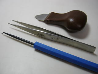 液晶パネル脱着に使う工具類 液晶パネル脱着に使う工具類